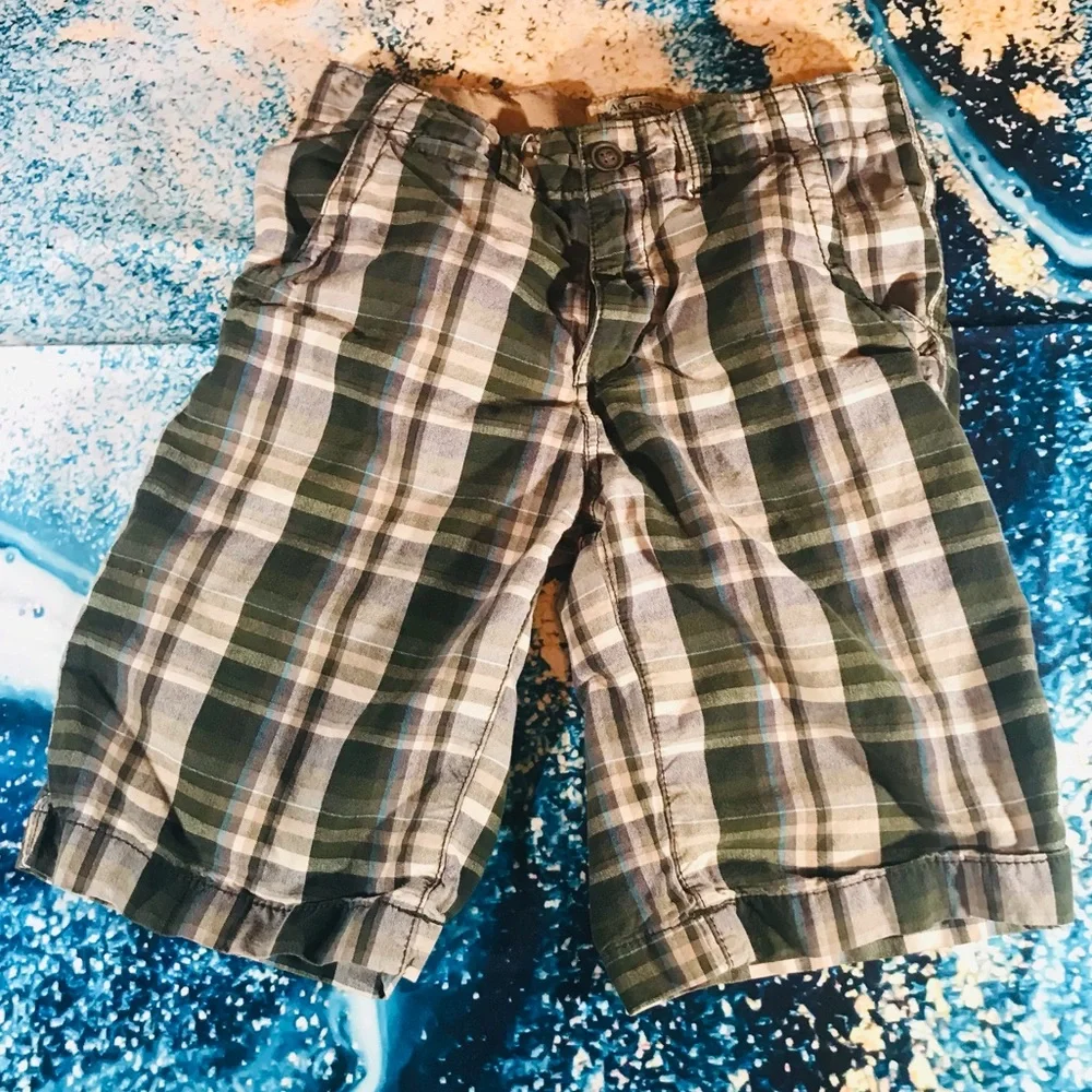 Vintage Green Plaid The Children’s Place Shorts 2000s y2k era stylish kidcore